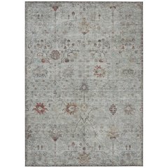 Machine Washable Indoor/Outdoor Chantille Gray 5' x 7'6" Rug