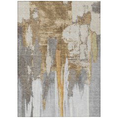 Machine Washable Indoor/Outdoor Chantille Ivory 5' x 7'6" Rug