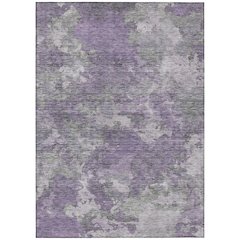 Machine Washable Indoor/Outdoor Chantille Purple 5' x 7'6" Rug
