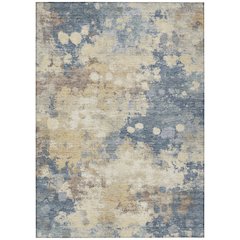 Machine Washable Indoor/Outdoor Chantille Gold 5' x 7'6" Rug