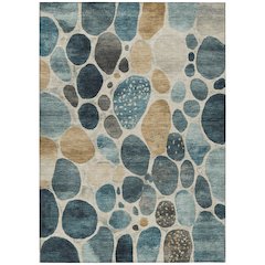 Machine Washable Indoor/Outdoor Chantille Teal 5' x 7'6" Rug