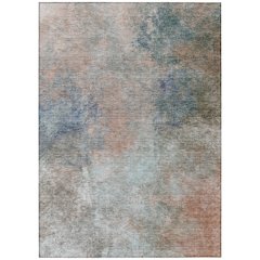 Machine Washable Indoor/Outdoor Chantille Copper 5' x 7'6" Rug