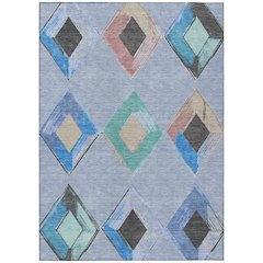 Machine Washable Indoor/Outdoor Chantille Denim 5' x 7'6" Rug