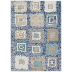 Machine Washable Indoor/Outdoor Chantille Navy 5' x 7'6" Rug