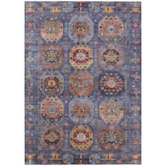 Machine Washable Indoor/Outdoor Chantille ACN2024 Denim 5' x 7'6" Rug