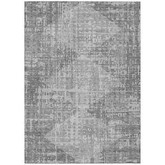 Machine Washable Indoor/Outdoor Chantille ACN2026 Gray 5' x 7'6" Rug