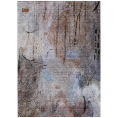 Machine Washable Indoor/Outdoor Chantille ACN2032 Taupe 5' x 7'6" Rug