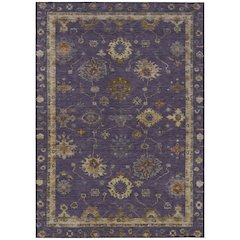 Machine Washable Indoor/Outdoor Chantille ACN2045 Eggplant 5' x 7'6" Rug