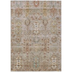 Machine Washable Indoor/Outdoor Chantille ACN2047 Beige 5' x 7'6" Rug