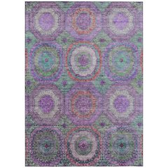 Machine Washable Indoor/Outdoor Chantille ACN2049 Purple 5' x 7'6" Rug