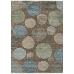 Machine Washable Indoor/Outdoor Chantille ACN2062 Chocolate 5' x 7'6" Rug