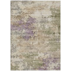 Machine Washable Indoor/Outdoor Chantille ACN2068 Beige 5' x 7'6" Rug