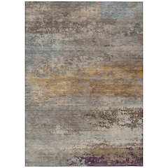 Machine Washable Indoor/Outdoor Chantille ACN2071 Brown 5' x 7'6" Rug