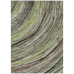 Machine Washable Indoor/Outdoor Chantille ACN2094 Aloe 5' x 7'6" Rug