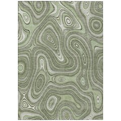 Machine Washable Indoor/Outdoor Chantille ACN2097 Aloe 5' x 7'6" Rug