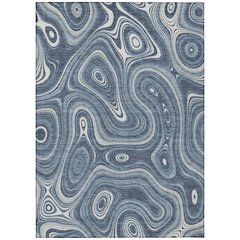 Machine Washable Indoor/Outdoor Chantille ACN2097 Blue 5' x 7'6" Rug
