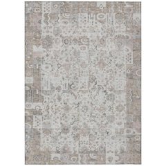 Machine Washable Indoor/Outdoor Chantille ACN2099 Taupe 5' x 7'6" Rug