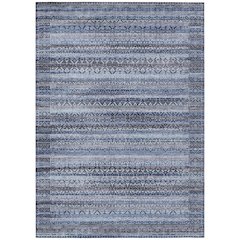 Machine Washable Indoor/Outdoor Chantille ACN2101 Blue 5' x 7'6" Rug