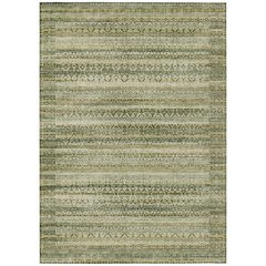 Machine Washable Indoor/Outdoor Chantille ACN2101 Green 5' x 7'6" Rug