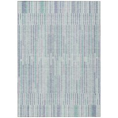 Machine Washable Indoor/Outdoor Chantille ACN2102 Mint 5' x 7'6" Rug