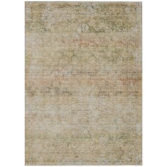 Machine Washable Indoor/Outdoor Chantille ACN2103 Gold 5' x 7'6" Rug
