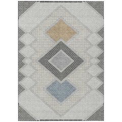 Machine Washable Indoor/Outdoor Chantille ACN2111 Gray 5' x 7'6" Rug