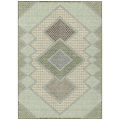 Machine Washable Indoor/Outdoor Chantille ACN2111 Green 5' x 7'6" Rug