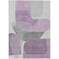 Machine Washable Indoor/Outdoor Chantille ACN2121 Purple 5' x 7'6" Rug