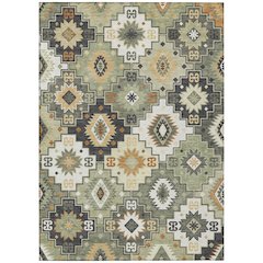 Machine Washable Indoor/Outdoor Chantille ACN2123 Fern 5' x 7'6" Rug