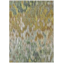Machine Washable Indoor/Outdoor Chantille ACN2129 Brown 5' x 7'6" Rug