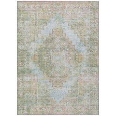 Machine Washable Indoor/Outdoor Chantille ACN2140 Green 5' x 7'6" Rug