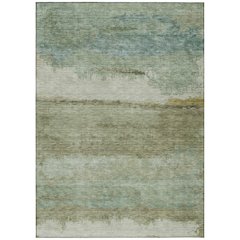 Machine Washable Indoor/Outdoor Chantille ACN2156 Green 5' x 7'6" Rug