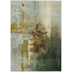 Machine Washable Indoor/Outdoor Chantille ACN2157 Brown 5' x 7'6" Rug