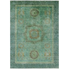 Machine Washable Indoor/Outdoor Chantille ACN2159 Green 5' x 7'6" Rug