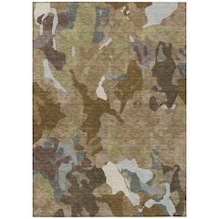 Machine Washable Indoor/Outdoor Chantille ACN2161 Brown 5' x 7'6" Rug