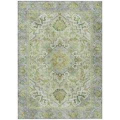 Machine Washable Indoor/Outdoor Chantille ACN2163 Green 5' x 7'6" Rug
