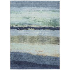 Machine Washable Indoor/Outdoor Chantille ACN2169 Denim 5' x 7'6" Rug