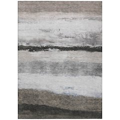 Machine Washable Indoor/Outdoor Chantille ACN2169 Taupe 5' x 7'6" Rug
