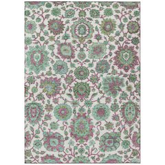 Machine Washable Indoor/Outdoor Chantille ACN2187 Mint 5' x 7'6" Rug