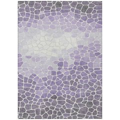 Machine Washable Indoor/Outdoor Chantille ACN2190 Purple 5' x 7'6" Rug