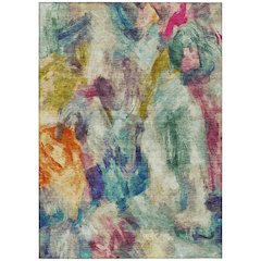 Machine Washable Indoor/Outdoor Chantille ACN2204 Sage 5' x 7'6" Rug