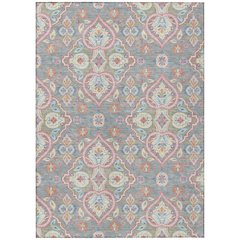 Machine Washable Indoor/Outdoor Chantille ACN2207 Gray 5' x 7'6" Rug