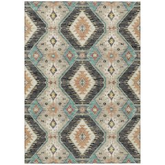 Machine Washable Indoor/Outdoor Chantille ACN2210 Black 5' x 7'6" Rug