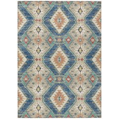 Machine Washable Indoor/Outdoor Chantille ACN2210 Navy 5' x 7'6" Rug