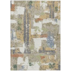 Machine Washable Indoor/Outdoor Chantille ACN2212 Ivory 5' x 7'6" Rug