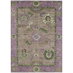 Machine Washable Indoor/Outdoor Chantille ACN2230 Brown 5' x 7'6" Rug
