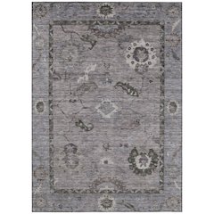 Machine Washable Indoor/Outdoor Chantille ACN2230 Gray 5' x 7'6" Rug