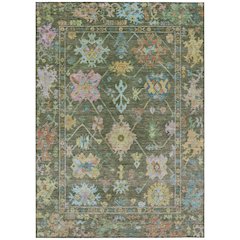 Machine Washable Indoor/Outdoor Chantille ACN2234 Green 5' x 7'6" Rug