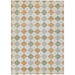 Machine Washable Indoor/Outdoor Chantille ACN2238 Orange 5' x 7'6" Rug