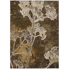 Machine Washable Indoor/Outdoor Chantille ACN2239 Brown 5' x 7'6" Rug